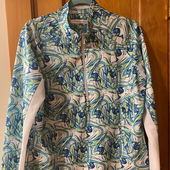 SHIRT Pebble Beach Dry Luxe Performance Pullover Long Sleeve Mesh Golf SPORTS XL - Picture 4 of 6